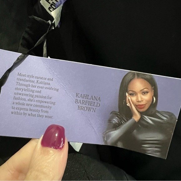 FUTURE COLLECTIVE Kahlana Barfield Brown Black Tie-Front Blazer Jacket 2x NWT - Picture 12 of 13